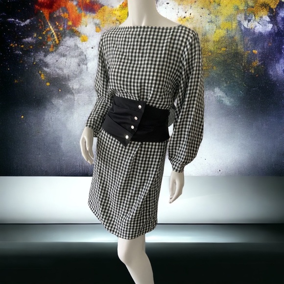 NWT TIBI Gingham Corset Dress Size 4 $525 - Picture 3 of 5